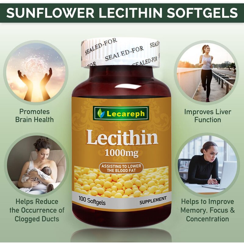 Lecithin Softgel Capsules Manufacturer - for Liver, Brain Health & Memory