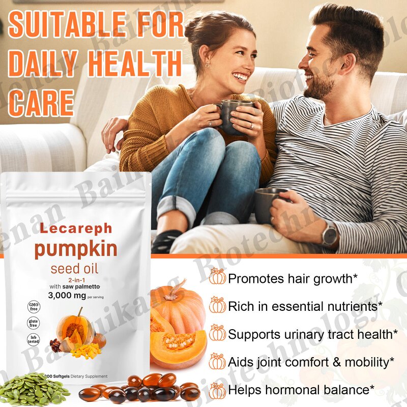 Pumpkin Seed Oil Softgel Manufacturer - OEM with Saw Palmetto for Urinary Health