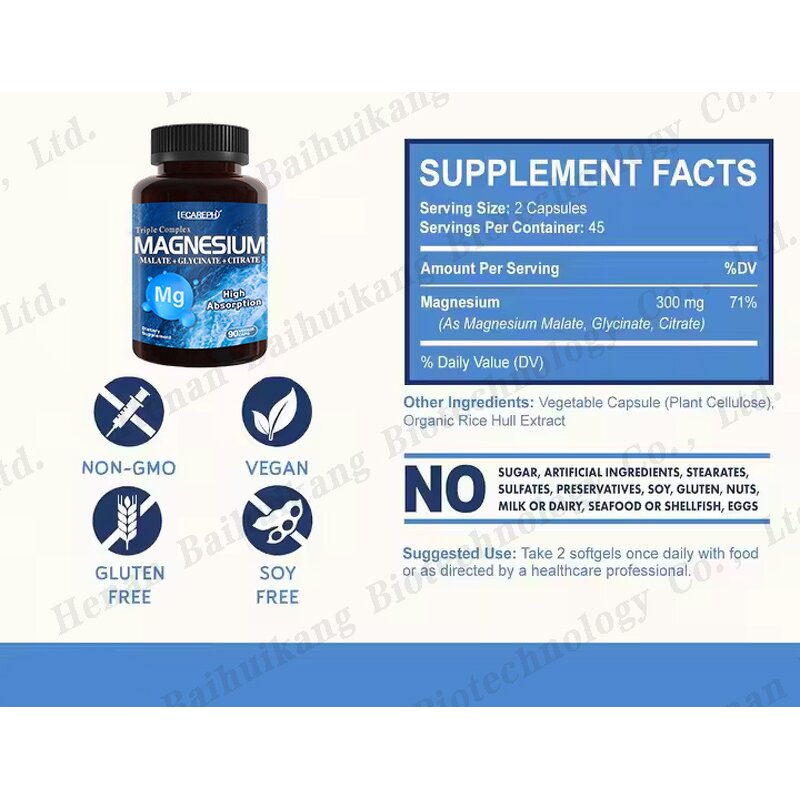 Magnesium Complex Capsules Manufacturer - Custom Logo Triple for Fatigue