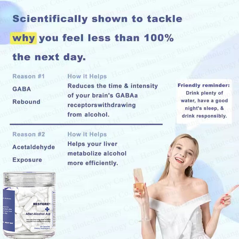 Hangover Supplement Capsule Manufacturer - OEM for Liver & Alcohol Metabolism