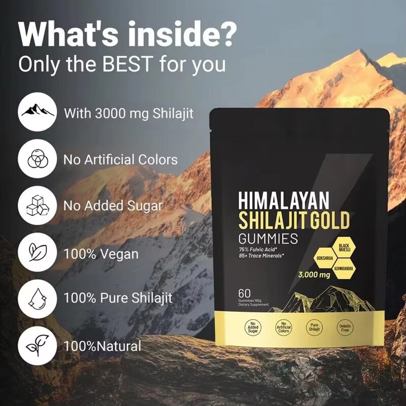 Shilajit Gummies - Manufacturer - Pure Himalayan Ashwagandha Fulvic Acid Natural Minerals