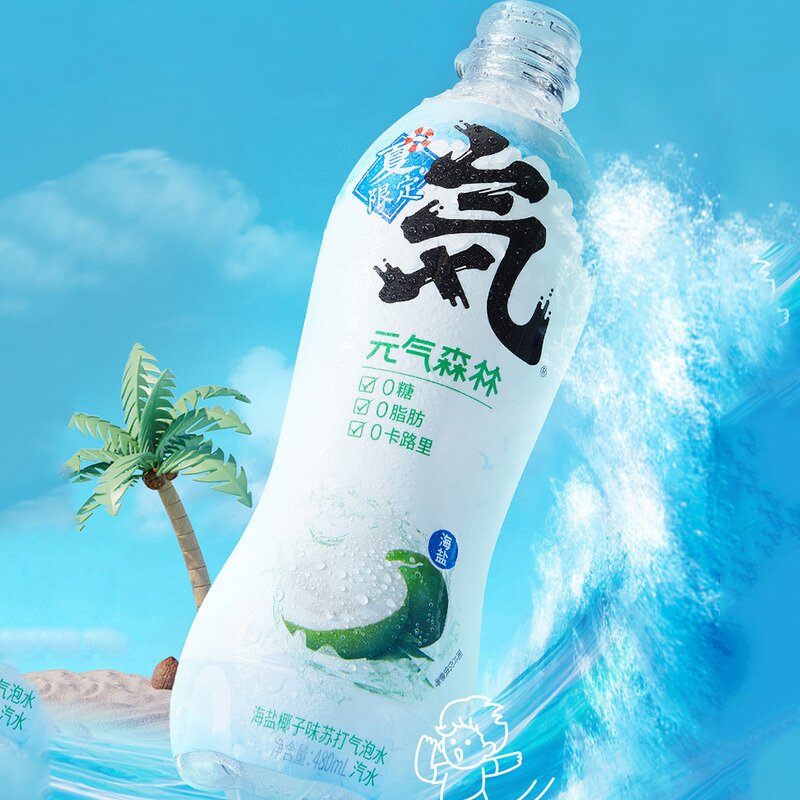 Sparkling Water - Manufacturer - Vitality Forest 480mL Low-Fat Zero Sugar Chocolate Coffee