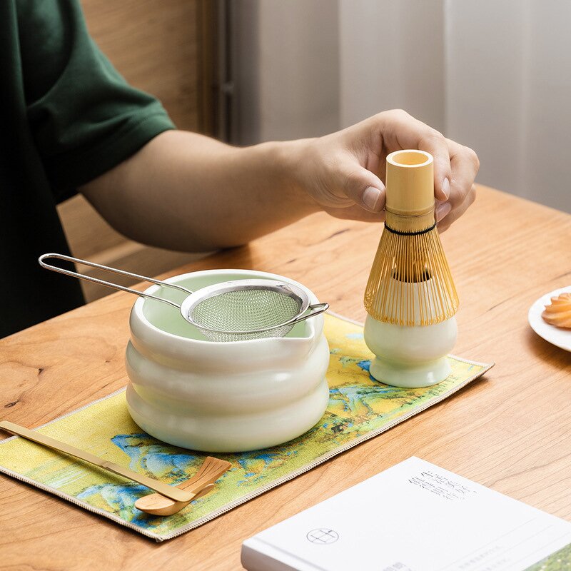 Matcha Set - Manufacturer - Wholesale Ceramic 4/7 Pcs Whisk Bowl with Spout Tea Constitution