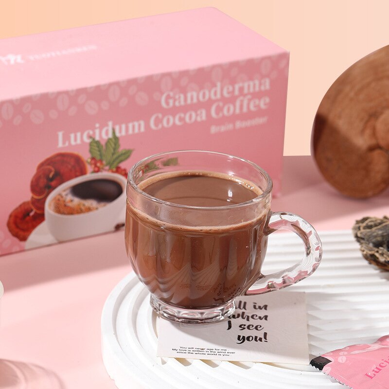 Mushroom Cocoa Coffee - Manufacturer - Organic Ganoderma Hericium 21g*15 Sachets Immunity