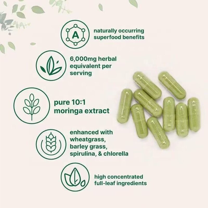 Moringa Capsules - Manufacturer - Micro Supplement Superfood Extract 300 Vegetarian