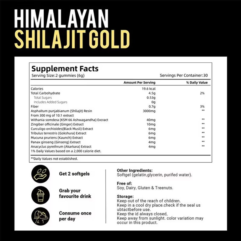Shilajit Gummies - Manufacturer - Pure Himalayan Ashwagandha Fulvic Acid Natural Minerals