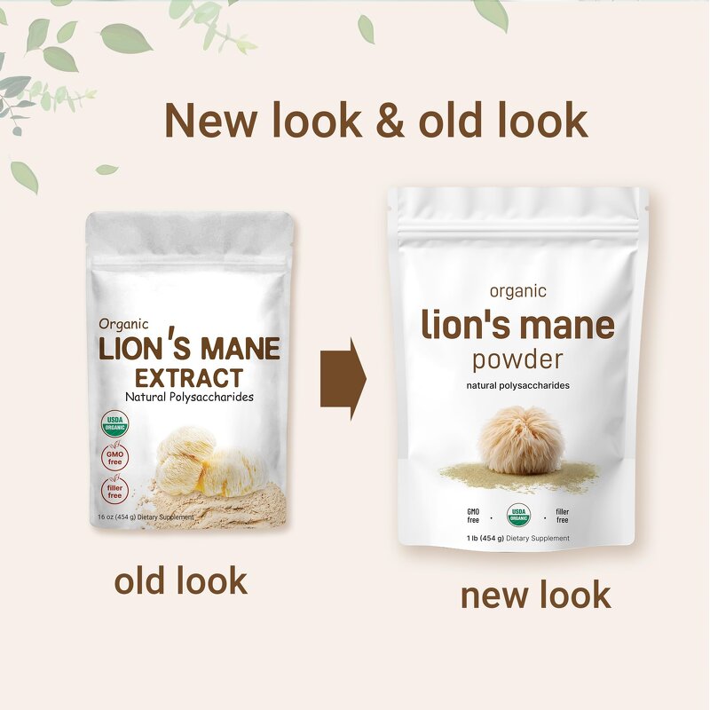 Lions Mane Powder - Manufacturer - Micro Organic Mushroom Rich Antioxidants Immune Vitamin