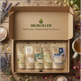 Bath Tea Set - Manufacturer - 5-Piece Natural Handmade Botanical Private Label OEM Gift