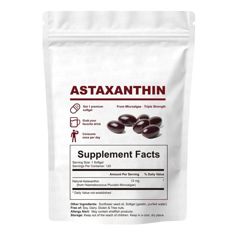 Astaxanthin Softgels - Manufacturer - Micro Ingredients 99% Purity 12mg 24mg Skin Whitening