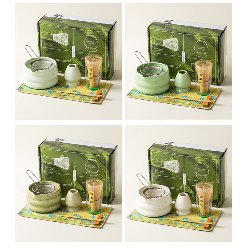 Matcha Set - Manufacturer - Wholesale Ceramic 4/7 Pcs Whisk Bowl with Spout Tea Constitution