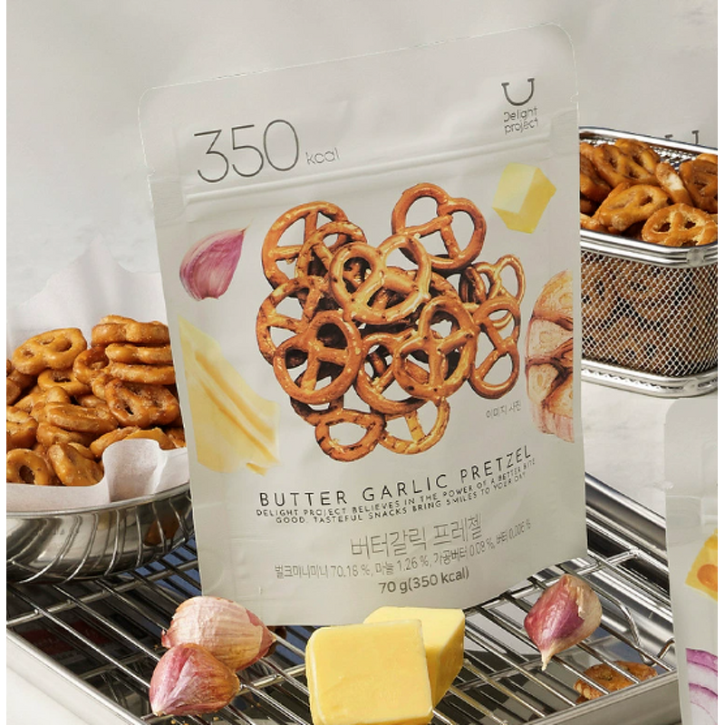 Snack - Manufacturer - Korean Olive Young Garlic Butter Honey Mustard Pretzel Biscuits