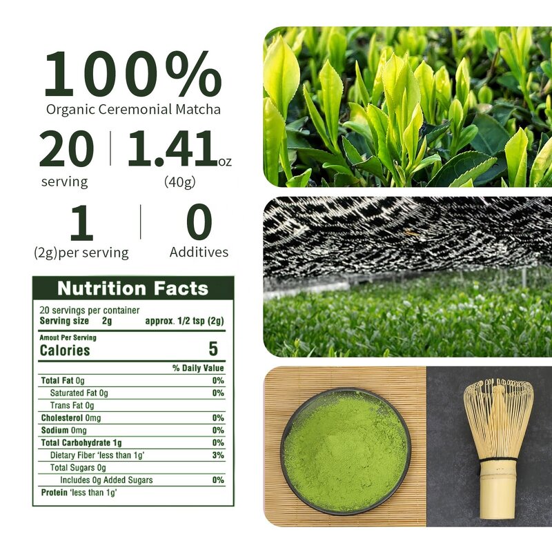 Matcha Powder - Manufacturer - USDA Organic Ceremonial Grade 1st Harvest 1oz 30 Servings