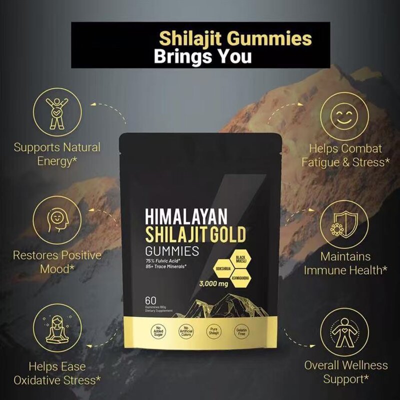 Shilajit Gummies - Manufacturer - Pure Himalayan Ashwagandha Fulvic Acid Natural Minerals