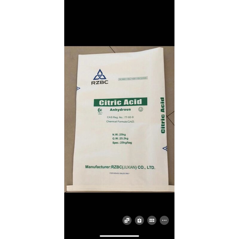 Citric Acid Monohydrate Manufacturer - Best Quality CAS 77-92-9 Dry Powder Bp98