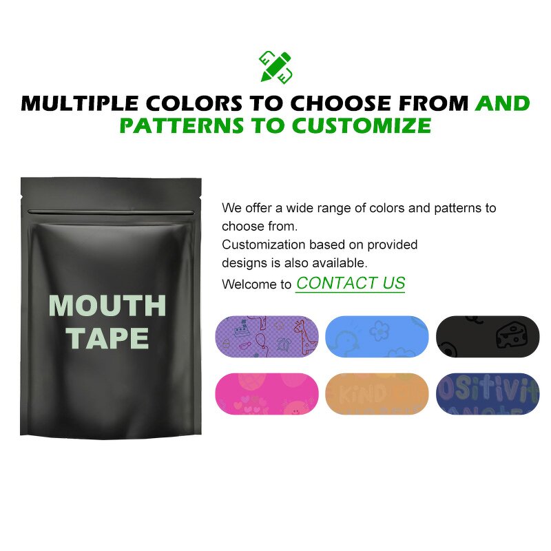 Sleep Mouth Tape Manufacturer - Custom Packaging X-Shaped Micropore to Stop Snoring