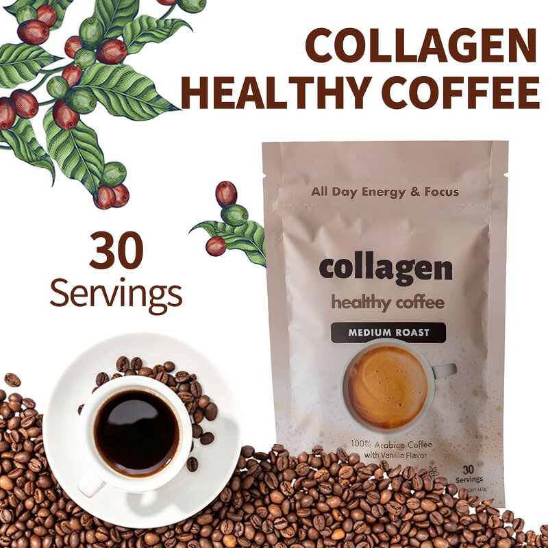 Collagen Coffee - Manufacturer - OEM Vanilla Keto Non-Dairy Adult Enhancer Bag