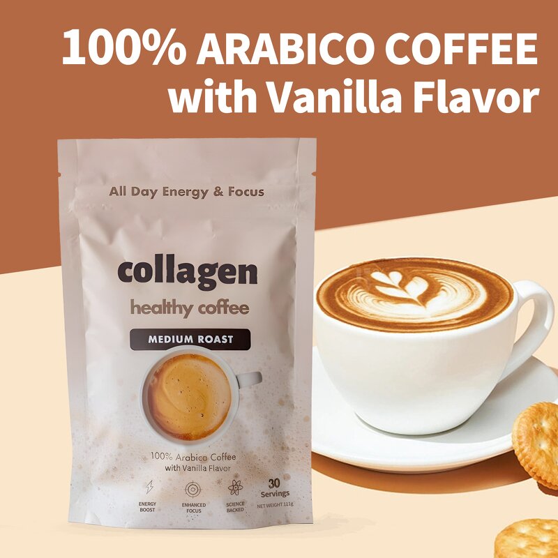 Collagen Coffee - Manufacturer - OEM Vanilla Keto Non-Dairy Adult Enhancer Bag