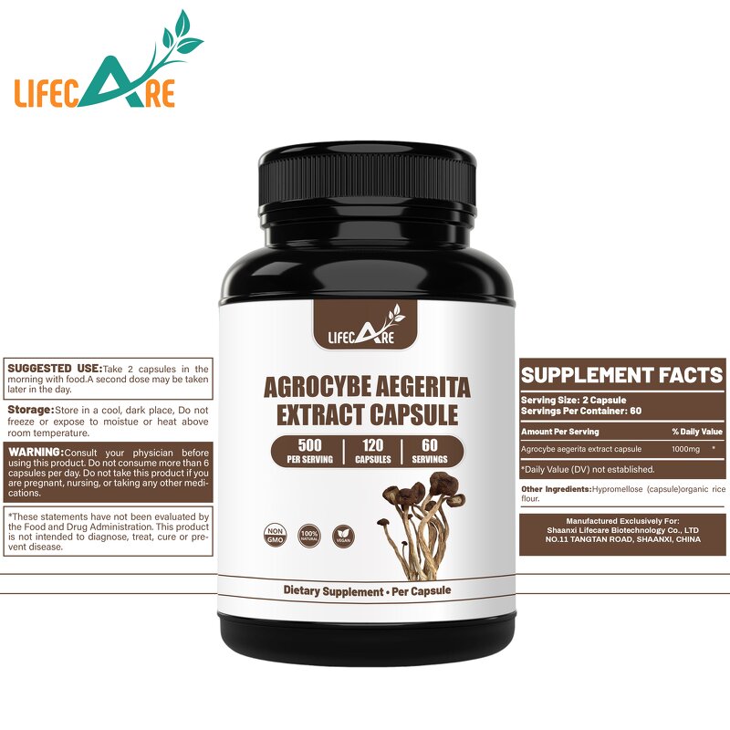 Agrocybe Capsule - Manufacturer - OEM Aegerita Extract Food Supplement Wholesale Price