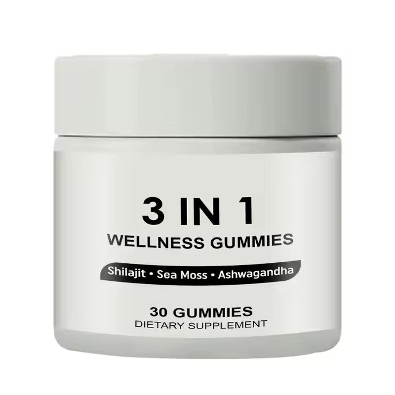 Wellness Gummies Manufacturer - OEM Dropshipping 3-in-1 with Shilajit, Sea Moss, Ashwagandha