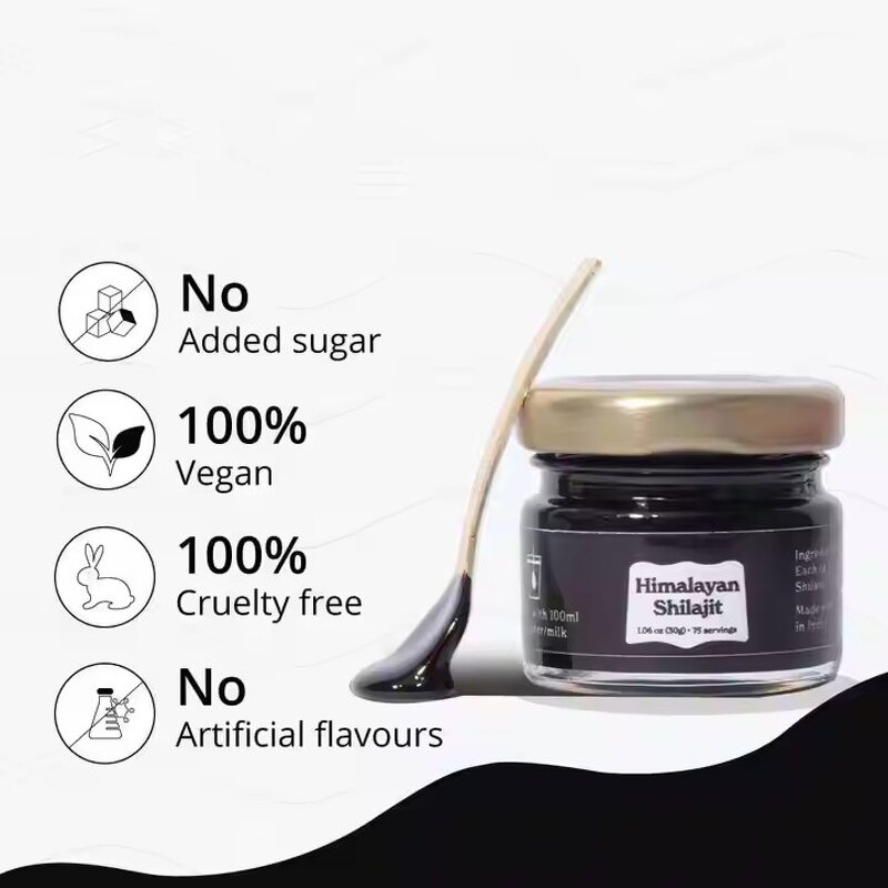 Shilajit Resin Manufacturer - OEM 75 Servings for Energy & Immune, 75%+ Fulvic Acid
