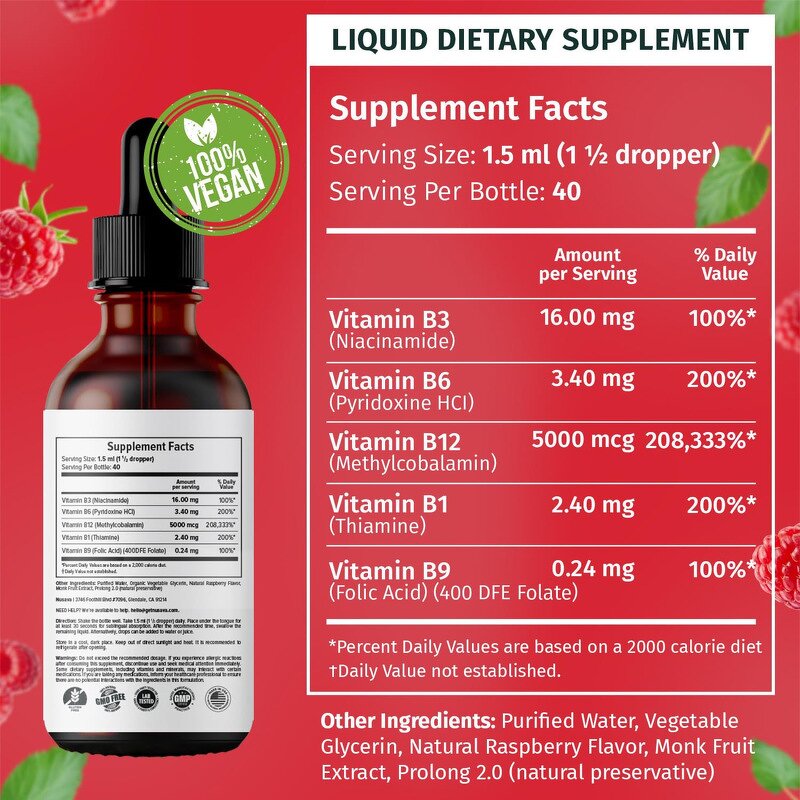 Vitamin B Complex Liquid Manufacturer - OEM Sublingual B12 for Energy & Brain Support
