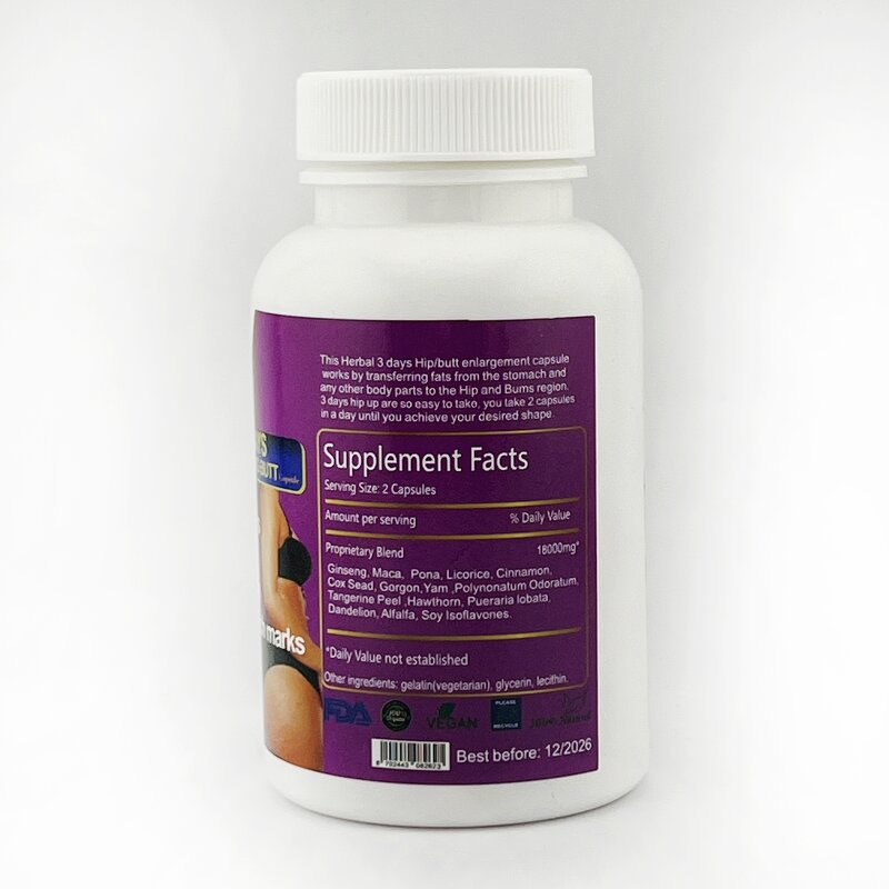 Aguaje Maca Capsules - Manufacturer - OEM Hip Butt Enhancement Women Curves