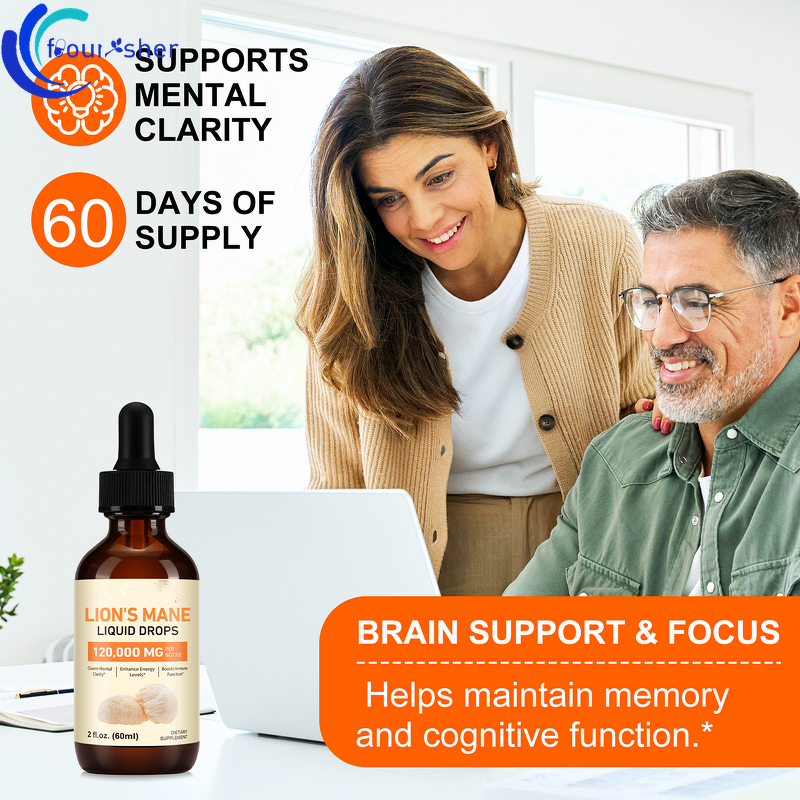 Lion's Mane Drops - Manufacturer - 60ml Organic Oral Liquid Immune Support