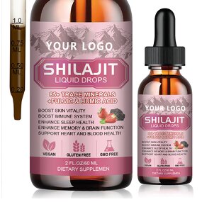 Shilajit Drops - Manufacturer - 60ml Pure Himalayan Resin Liquid Factory Direct