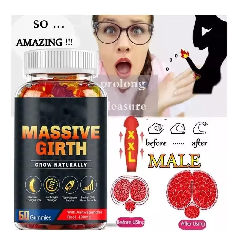 Male Enhancement Gummies - Manufacturer - OEM 3-Inch Growth Ashwagandha 60ct