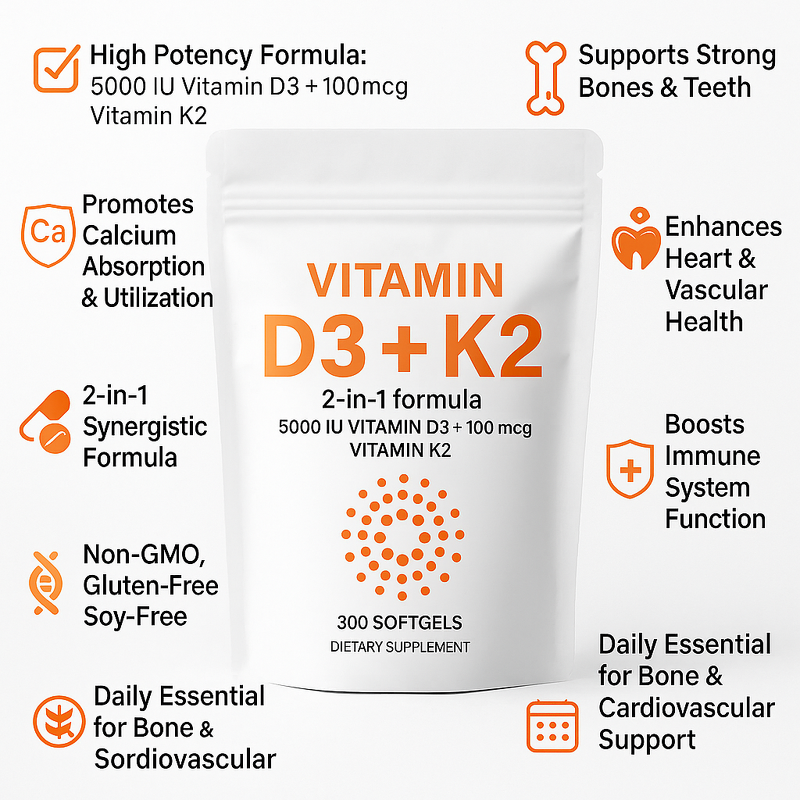 Vitamin D3 K2 Drops - Manufacturer - Wholesale OEM Private Label Adult Supplement