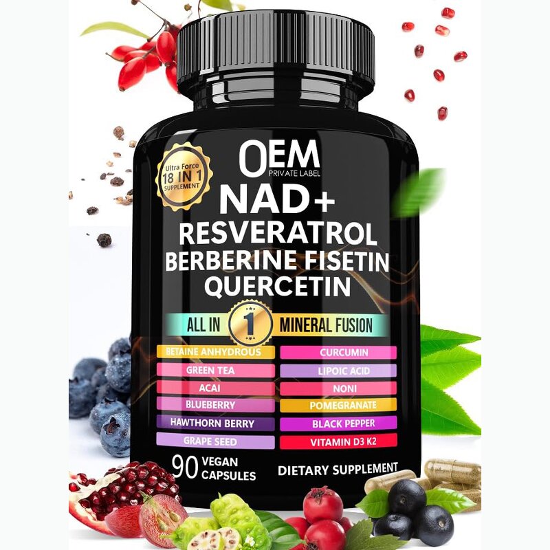 Mineral Fusion Capsules - Manufacturer - Private Label NAD Resveratrol Berberine