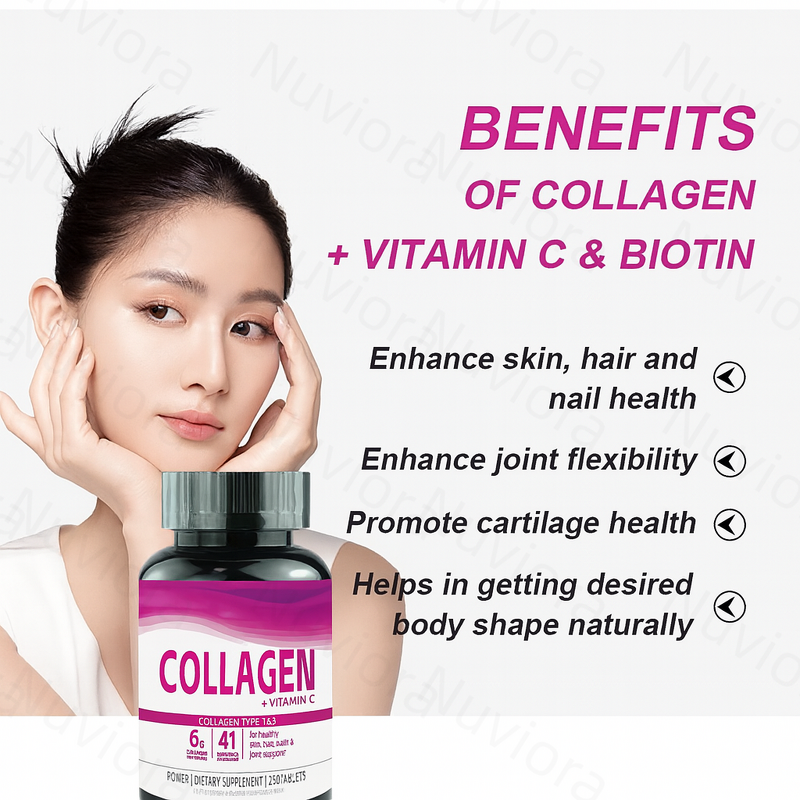 Marine Collagen Tablets - Manufacturer - OEM Organic Skin Whitening Vitamin C