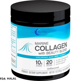 Marine Collagen Powder - Manufacturer - Vitamin C Gluten-Free 200g Bottle Pack