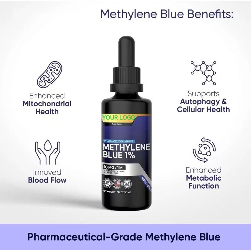 Methylene Blue Drops - Manufacturer - USP Grade 1% Brain Function Cognitive Health
