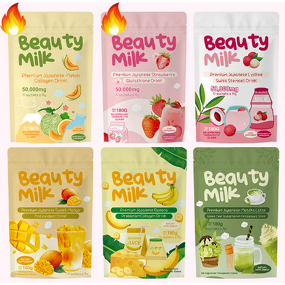 Collagen Drink Powder - Manufacturer - Japanese Melon Matcha Strawberry Adults Kids