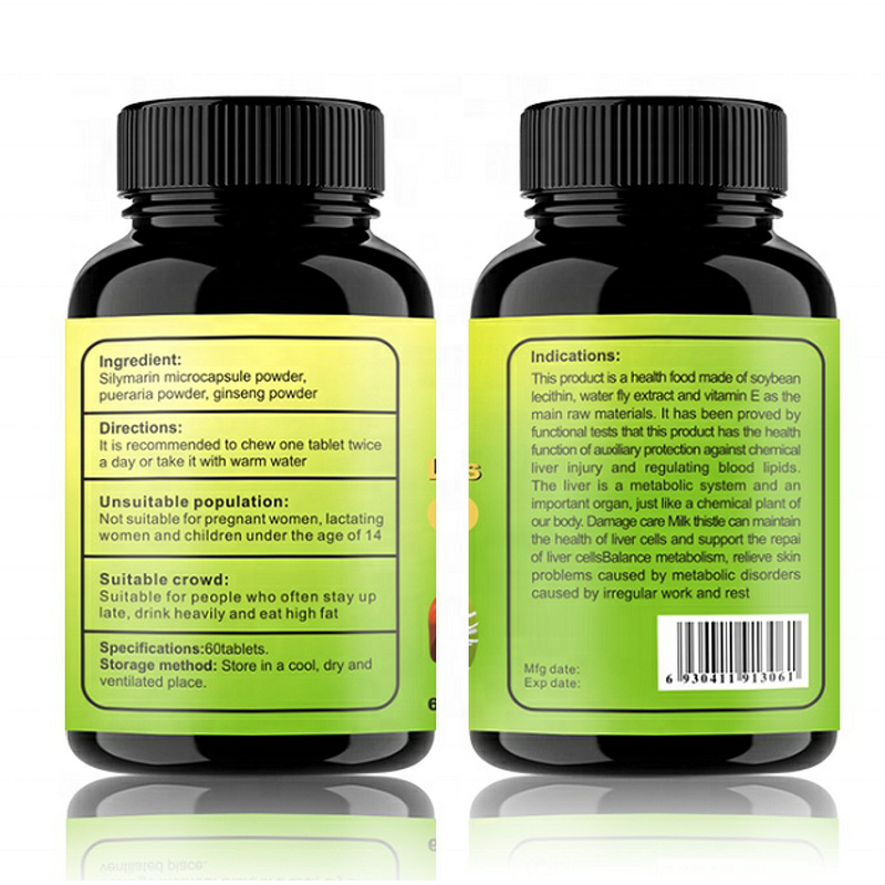 Liver Health Pills - Manufacturer - Silymarin Pueraria Herbal Private Label