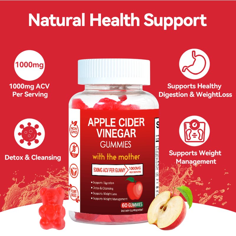 ACV Gummies - Manufacturer - Organic Apple Cider Vinegar Slimming Detox Vegan