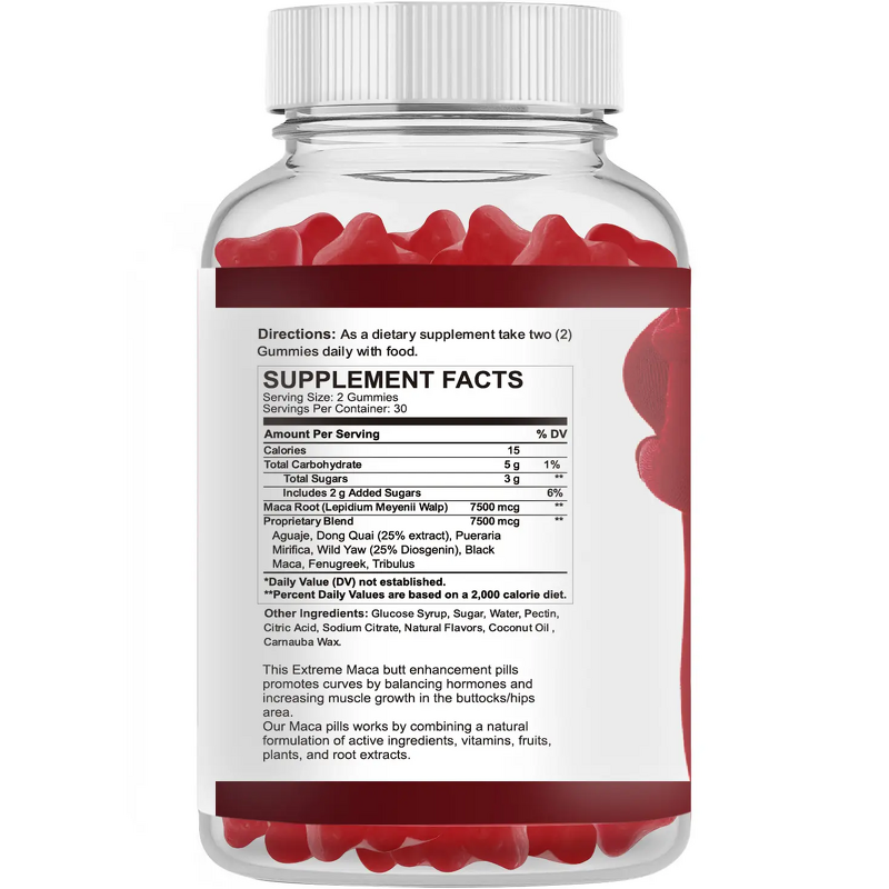 Maca Gummies - Manufacturer - Butt-lifting Firming Hip BBL Curves Vitamin Candy