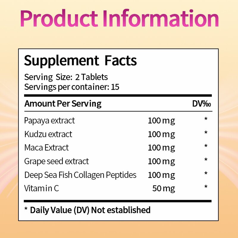 Breast Enhancement Tablets - Manufacturer - Papaya Kudzu Lifting Firming Adult