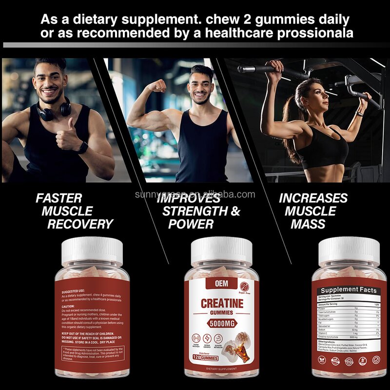 Creatine Gummies - Manufacturer - Private Label Cola Flavor Muscle Building for Men Women
