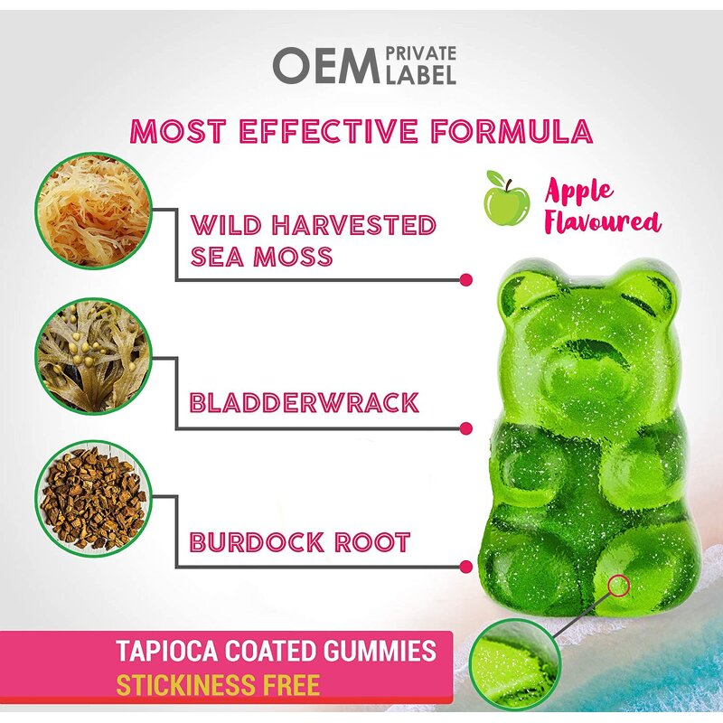 Seamoss Gummies - Manufacturer - OEM Private Label Vegan Organic for Adults Teenagers