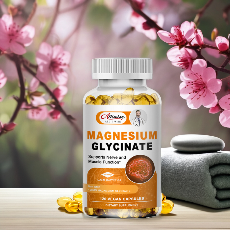 Magnesium Glycinate Softgels Manufacturer - Food Grade 500mg 120 Count for Muscle Enhancement