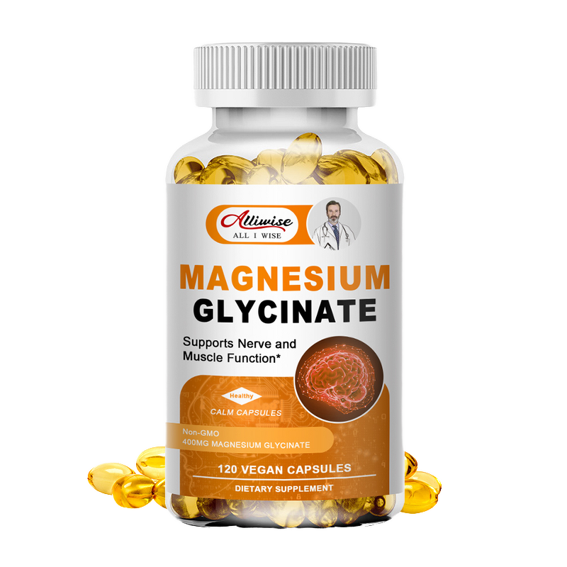 Magnesium Glycinate Softgels Manufacturer - Food Grade 500mg 120 Count for Muscle Enhancement