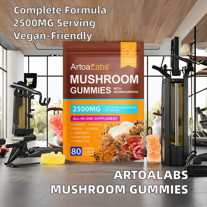 Mushroom Extract Gummies Manufacturer - ArtoaLabs Wholesale Vegan Lion's Mane & Reishi for Focus