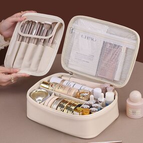 Cosmetic Bag - Manufacturer - Women's Soft Travel Handle Professional Makeup