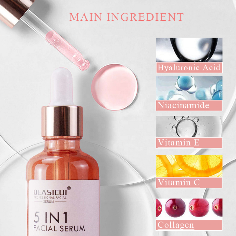 Face Serum Manufacturer - 5-in-1 with 30% Vitamin C, 5% Niacinamide, 10% Vitamin E