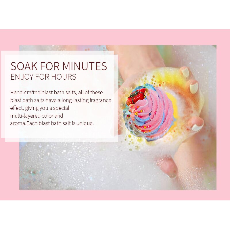 Bubble Bath Manufacturer - ShangMei Custom Colorful Cake Natural Handmade Bath Bombs