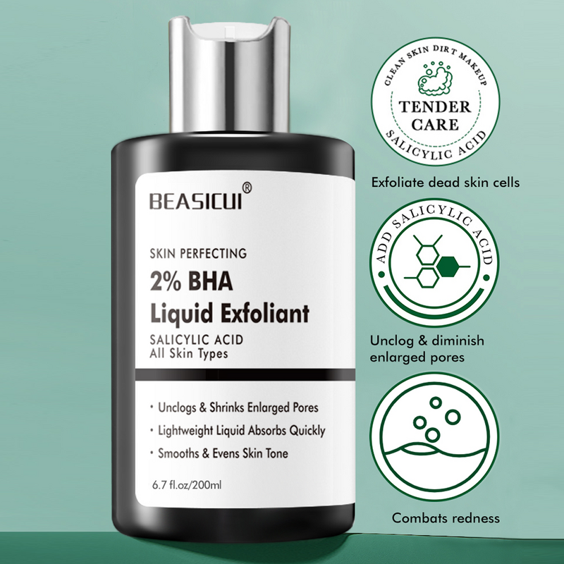Salicylic Acid Exfoliant Manufacturer - 2% BHA Liquid for Blackheads, Pores & Wrinkles