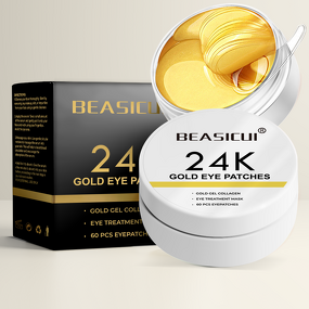 Eye Sleeping Mask Manufacturer - Gift Box Custom Anti-wrinkle Crystal 24k Gold