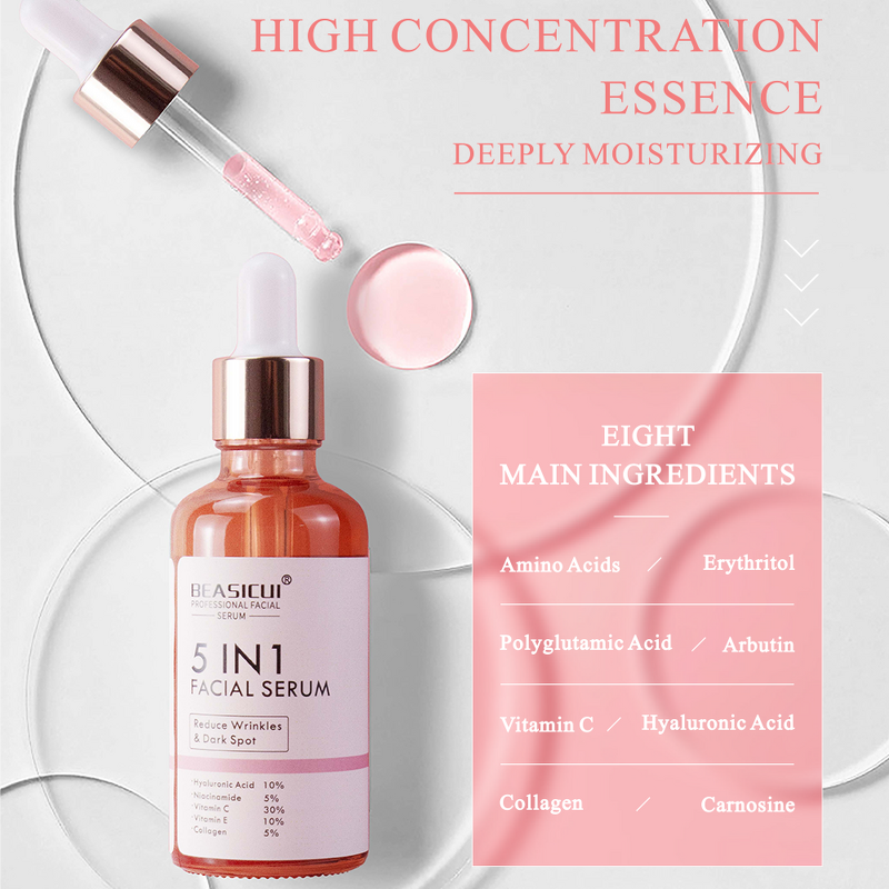 Skin Care Serum Manufacturer - New 5-in-1 with 30% Vitamin C, 5% Niacinamide, 10% Vitamin E
